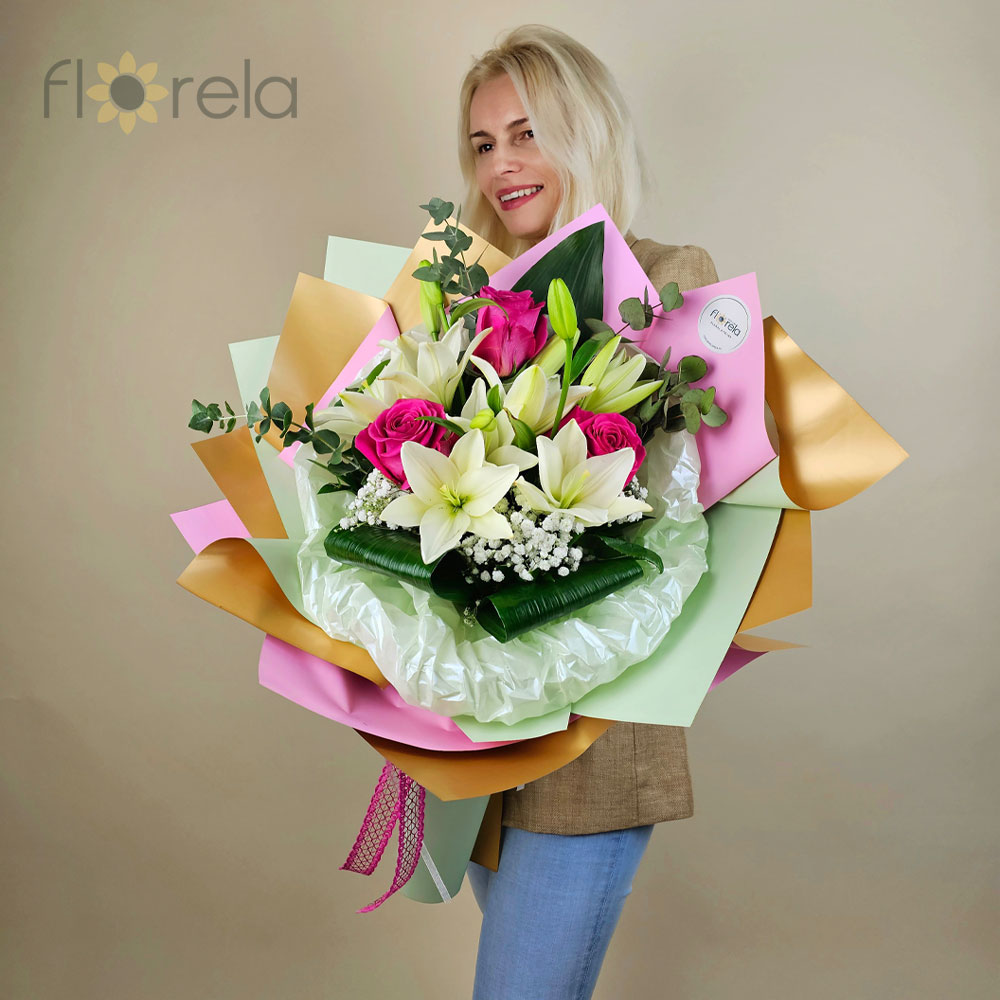 Mint-pink buket - Slika 4